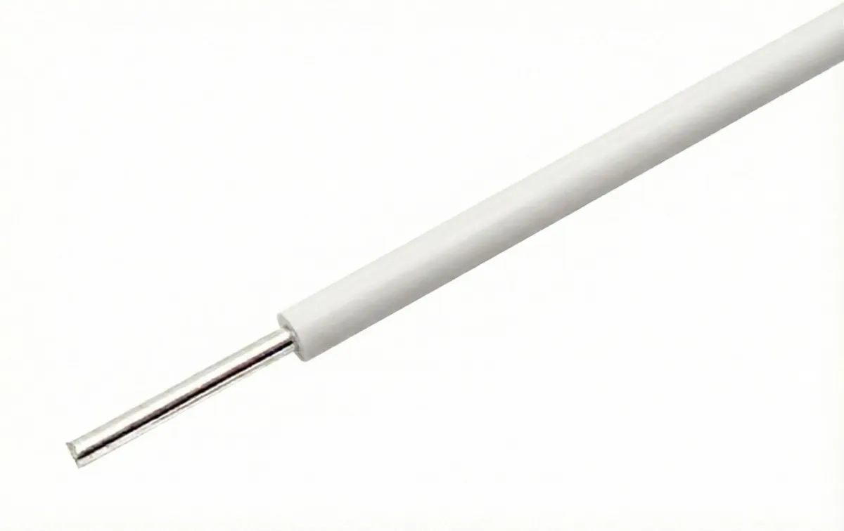 Witte draad met massieve kern 22AWG voor breadboards per meter