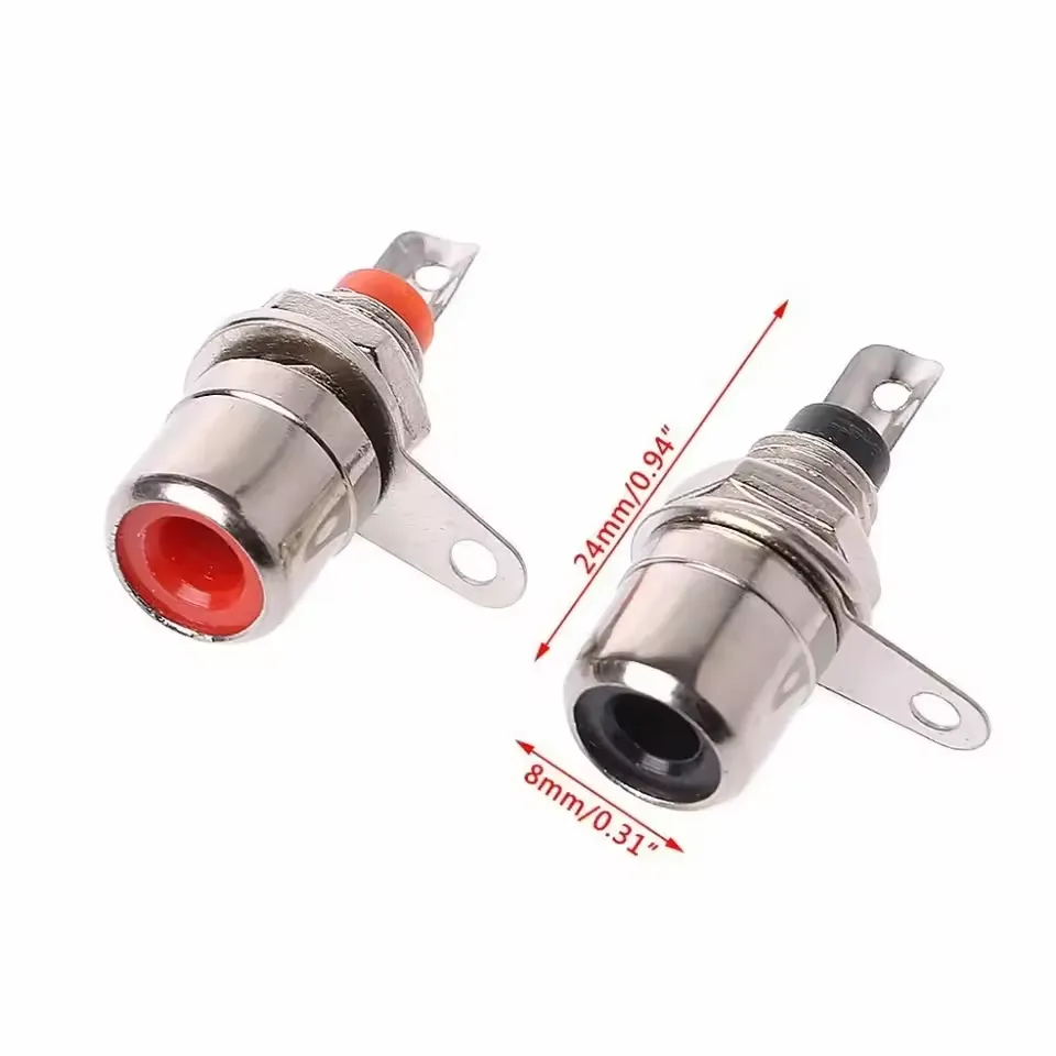 Zestaw gniazd audio RCA lewy prawy tulp female