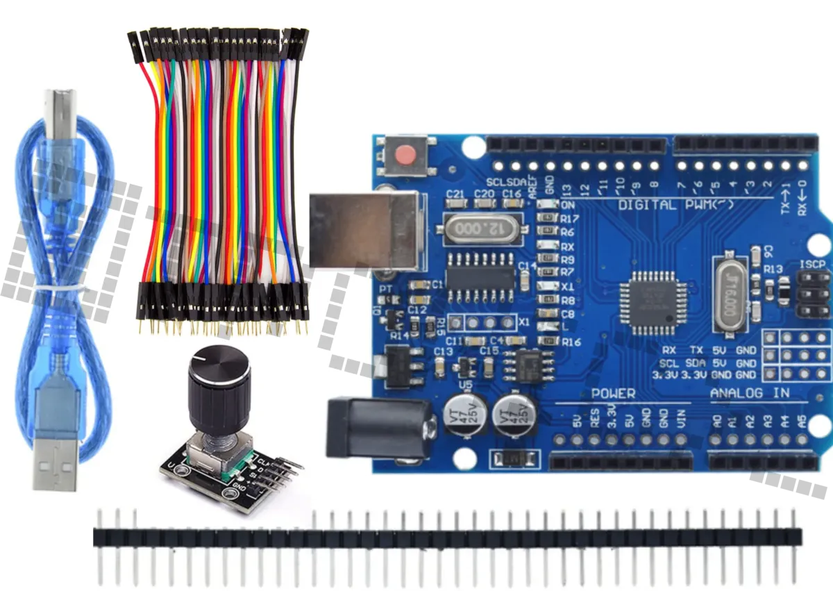 Starter Kit do Arduino z Rotary Encoder i 40-częściowym zestawem przewodów Dupont
