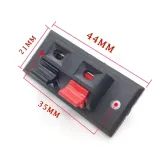 Speaker terminal with push spring clamps, 2-pole – 4