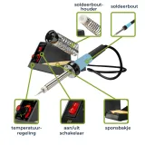 Velleman Pájecí stanice VTSS4N nastavitelná 40-48W 150-450 °C – 2