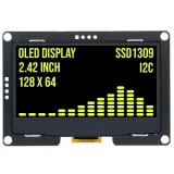 2.4 inch OLED дисплей 128x64 Жълт I2C SSD1309 3.3V – 1