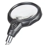 Forstørrelsesglas med LED-belysning, praktiske klemmer og loddekolbeholder – 3