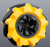 Rueda Mecanum / Rueda omnidireccional - 80MM-A Amarillo - set de 2 ruedas (1xL+1xR) – 2