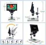 Microscope numérique (1200x) avec écran LCD réglable de 7 pouces – 4
