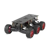 Schwarzes Offroad-Chassis mit 6-Radantrieb – 2