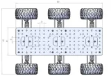 Chassis fuoristrada con trazione a 6 ruote Blu – 2