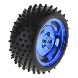 Model robotického auta Gumový pás/kolo 85x38mm pro Arduino, pasuje na 4WD/2WD - Metalická modrá – 1