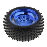 Model robotického auta Gumový pás/kolo 85x38mm pro Arduino, pasuje na 4WD/2WD - Metalická modrá – 2