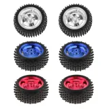 Model robotického auta Gumový pás/kolo 85x38mm pro Arduino, pasuje na 4WD/2WD - Metalická modrá – 3
