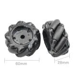 Mecanum Wheel / Omnidirectional Wheel - 60MM-K Black Set of 4 – 2
