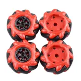 Mecanum Wheel / Omnidirectional Wheel - 60MM-K Red - Set of 4 – 2
