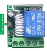 Drahtlose Programmierbare Relaismodul inkl. Fernbedienung (4 Tasten) - 12V 433Mhz RF – 5