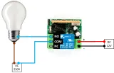 Modulo relè wireless incl. telecomando (2 pulsanti) - 12V, 1 canale, 433Mhz RF – 2