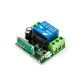 Modulo relè wireless incl. telecomando (2 pulsanti) - 12V, 1 canale, 433Mhz RF – 6