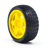 Rad mit Gummi für Roboter oder Smart Car gelb – 1