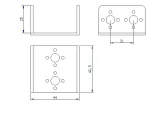 Brede Stuurbeugel Robotica-  U-vormige Servo Bracket PTZ  - DIY Robot Montagesysteem – 4