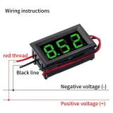Voltmeter 3,5V-30V -  Grün, 0.56 inch, Einbau – 2