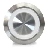 Πιεστικό κουμπί | on-off self lock | 12-24V LED Λευκό | RVS | 16mm – 1