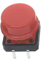 Bouton-poussoir | momentané - impulsion | 12x12x7 | Rouge – 1