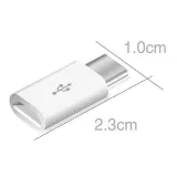 USB-C мъжки към Micro-USB женски адаптер бял – 6