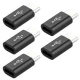 USB-C uros - Micro-USB naaras -adapteri  - musta – 4