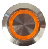 Trykknap | Moment - puls | 5V LED Orange | RVS | 12mm – 3