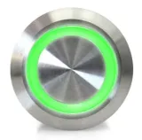 Pulsador | Moment - puls | 5V LED Verde | Acero inoxidable | 12mm – 3