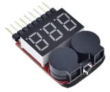 LIPO tester med alarm buzzer 1S t/m 8S – 2