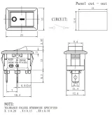 Interrupteur à bascule/ interrupteur à levier MARCHE/ARRÊT KCD1 - 6A/250V 2 broches – 2