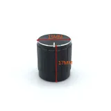 Aluminiumkappe für Rotary Switch/ Potentiometer (Durchmesser: innen 6mm, außen 15mmx17mm) - schwarz – 2