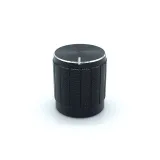 Aluminiumkappe für Rotary Switch/ Potentiometer (Durchmesser: innen 6mm, außen 15mmx17mm) - schwarz – 3