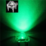 5mm Super Flux Piranha 4-pin LED - Pure Green – 2