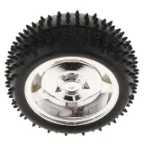 Smart Car Model Robot Ruota/Gomma Auto 85x38mm per Arduino, adatta per 4WD/2WD - argento – 4