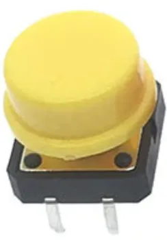 Push button | momentary - pulse | 12x12x7 | Yellow