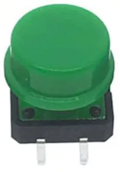 Push button | momentary - pulse | 12x12x7 | Green