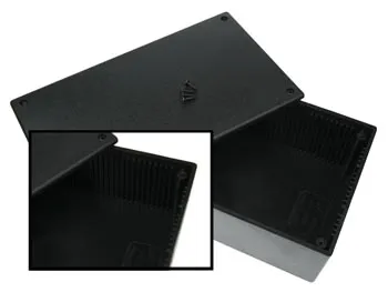 Plastik kabinet - sort 200 x 110 x 65 mm