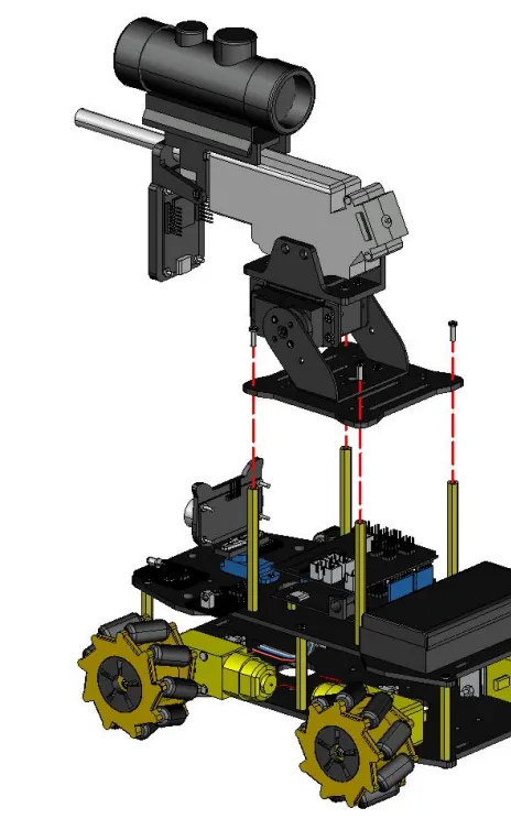 Extensión de cañón de bolas de agua ACEBOTT para coche robot ESP32