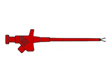 Fleksibel Klemmetestpen Rød