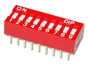 DIP превключвател с 9 пина - стъпка 2,54mm