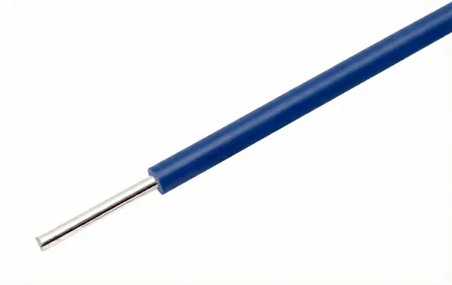 Blue wire with solid core 22AWG for breadboards per meter