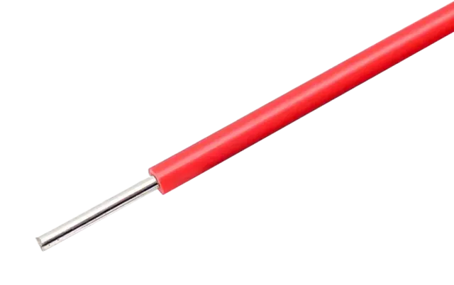 Red wire with solid core 22AWG for breadboards per meter