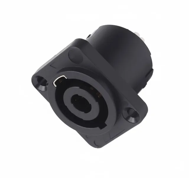 4-polige ronde paneelmontage twist-lock luidsprekerconnectoren – compatibel met Neutrik Speakon