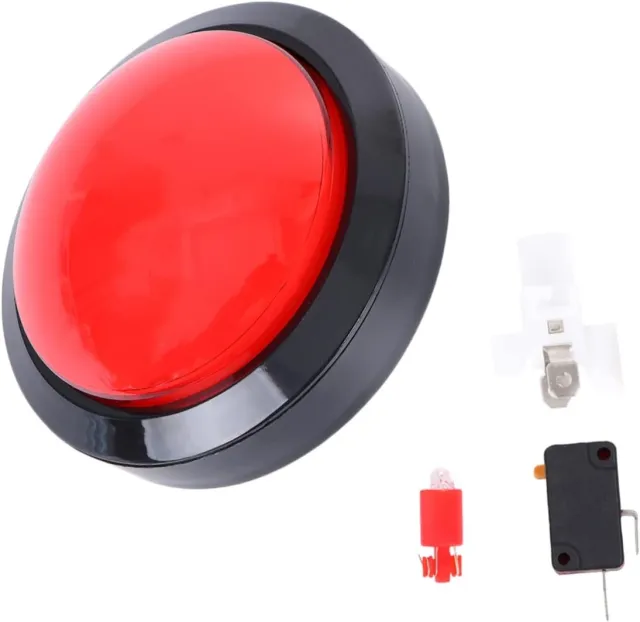 Pulsante arcade 100mm rosso a cupola