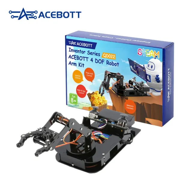 Brazo robótico ACEBOTT ESP32 controlable y programable | Montaje propio | STEM