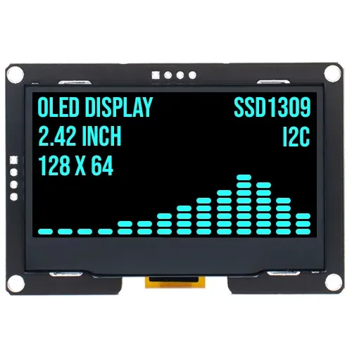 Οθόνη OLED 2.4 inch 128x64 Μπλε I2C SSD1309 3.3V