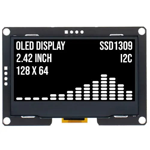 Οθόνη OLED 2.4 inch 128x64 Λευκή I2C SSD1309 3.3V