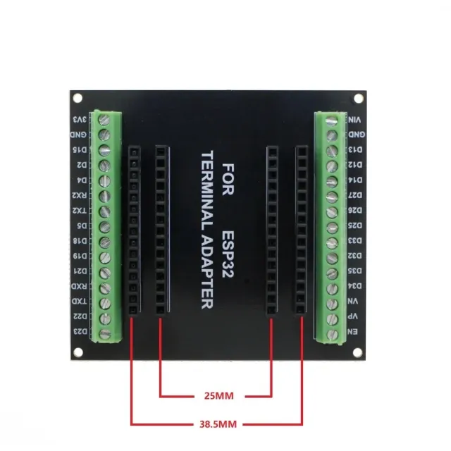 Breakout board for ESP32 Devkit V1 with screw terminals