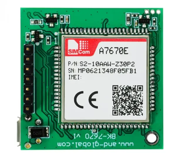 Módulo A7670 SIM 4G LTE Cat 1 y GPS