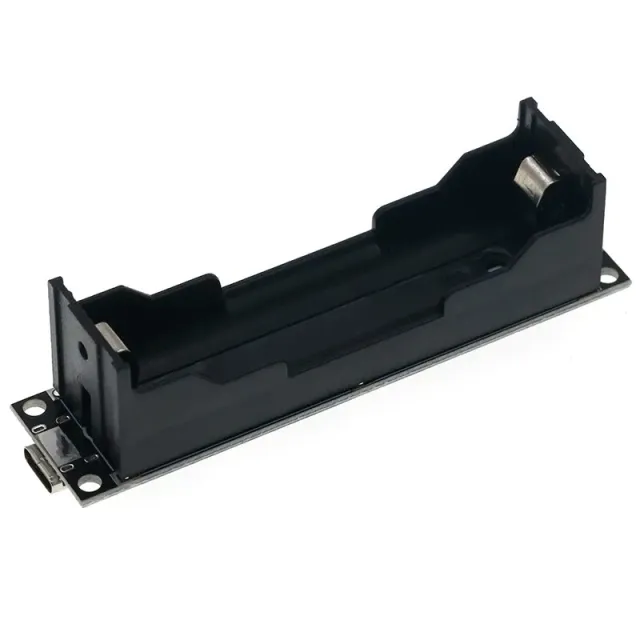 18650 Batteriholder med Lader og 5V Step-up module (USB-C)